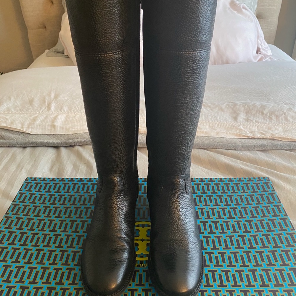 Tory Burch Jolie black riding boots 7.5